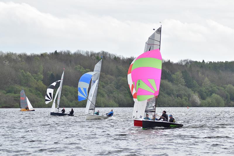 Close racing in Merlin Rocket Craftinsure Silver Tiller Round 1 at Burton photo copyright Sam Birch & Natalia Orgonová taken at Burton Sailing Club and featuring the Merlin Rocket class