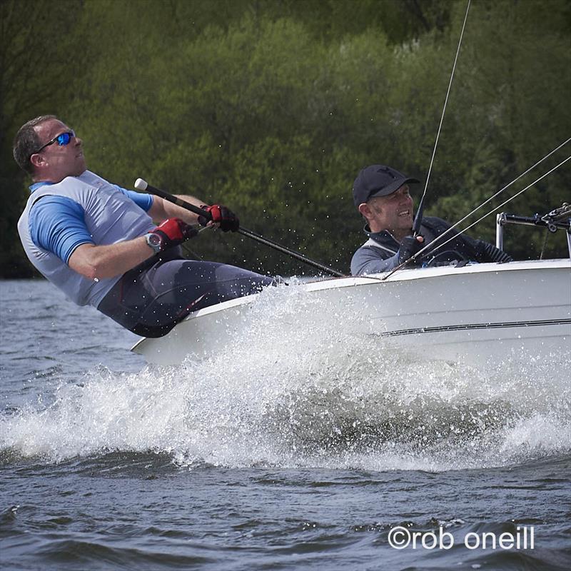 Jeremy Deacon and Peter Walker enjoying the conditions during Merlin Rocket Allen South East Series Round 2 at Broadwater - photo © Rob O'Neill