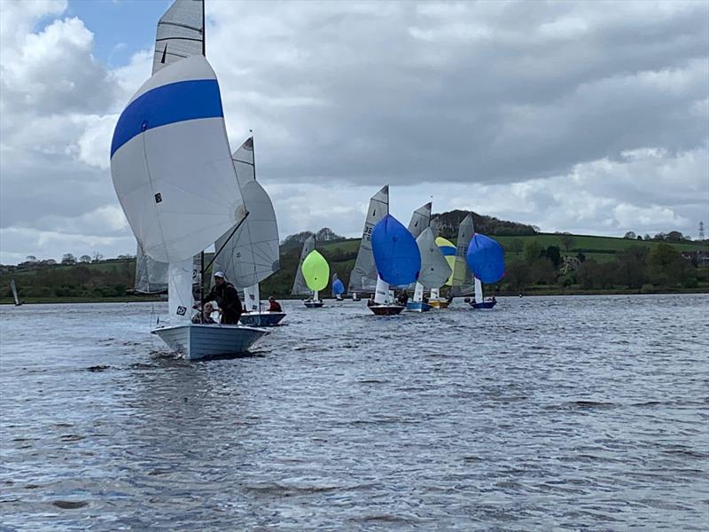 Jon Gorringe and Matt Currell leading the fleet during Merlin Rocket Craftinsure Silver Tiller Round 2 at Bartley photo copyright BSC Members taken at Bartley Sailing Club and featuring the Merlin Rocket class