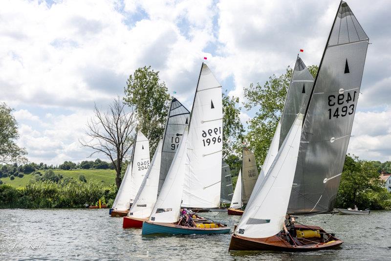 Fleets heads upwind - Merlin Rocket River Championships photo copyright Tony Ketley taken at Upper Thames Sailing Club and featuring the Merlin Rocket class