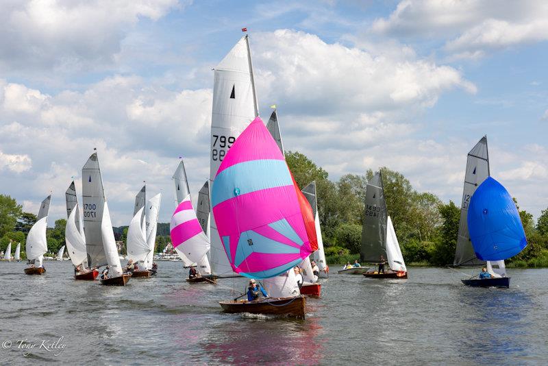 Upper Thames Vice Commodore John Meadowcroft sailing with Katy Meadowcroft - Merlin Rocket River Championships photo copyright Tony Ketley taken at Upper Thames Sailing Club and featuring the Merlin Rocket class