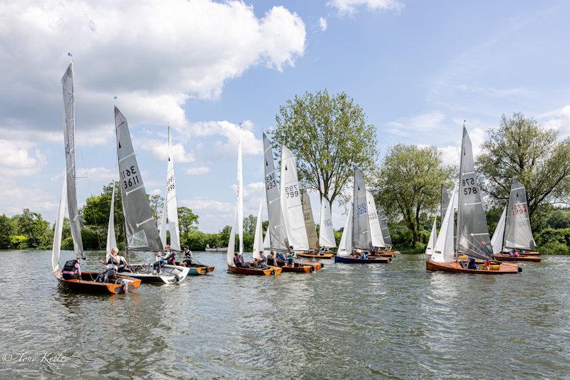 Sunshine over the fleet - Merlin Rocket River Championships photo copyright Tony Ketley taken at Upper Thames Sailing Club and featuring the Merlin Rocket class