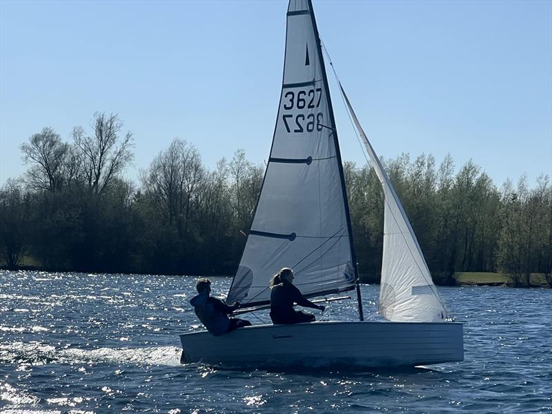 Local boat and Bronze Fleet winner Alastair and Catrina Wallace during the Merlin Rocket Silver Tiller and SW Series event at South Cerney - photo © Paul Kimmens