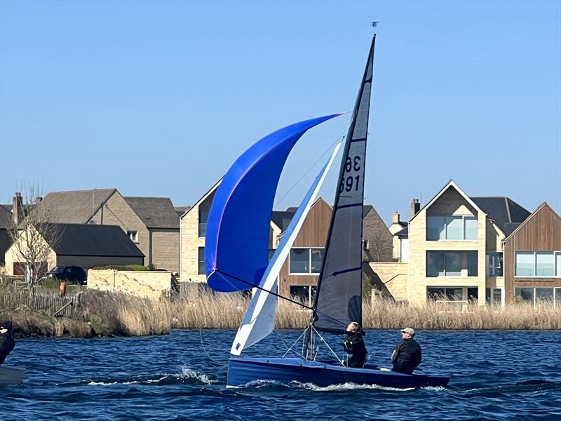Mike and Jane Calvert second overall in the Merlin Rocket Silver Tiller and SW Series event at South Cerney - photo © Paul Kimmens