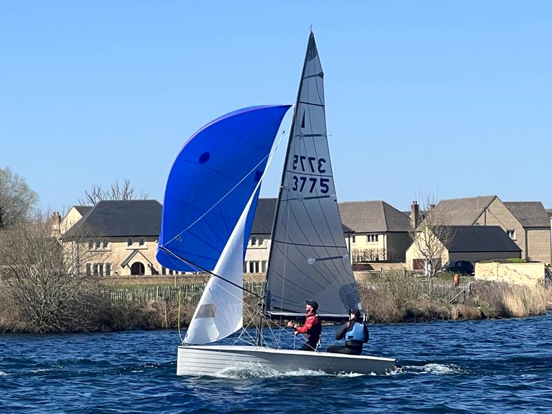 Chris Jennings and Pete Nicholson third overall in the Merlin Rocket Silver Tiller and SW Series event at South Cerney - photo © Paul Kimmens
