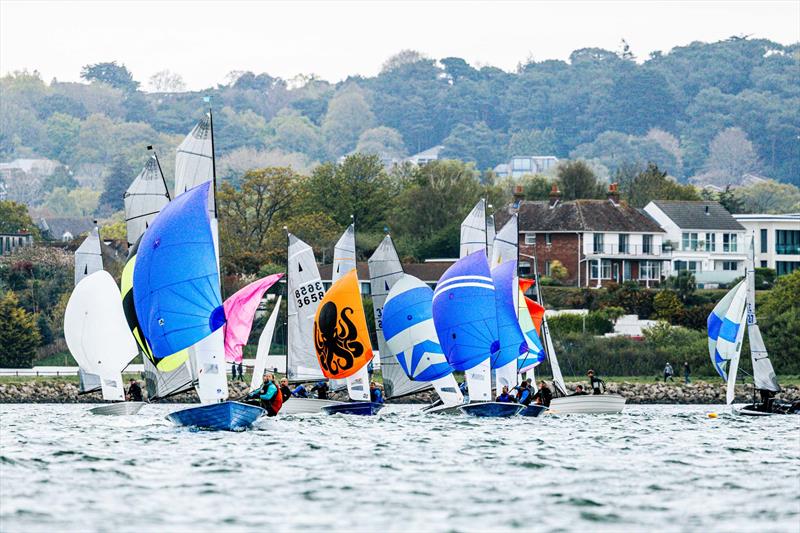 Gold Fleet sailors Maddy Anderson and Tom Ballentine lead the fleet during the Craftinsure Silver Tiller at Parkstone Yacht Club - photo © Phil Jackson / Digital Sailing