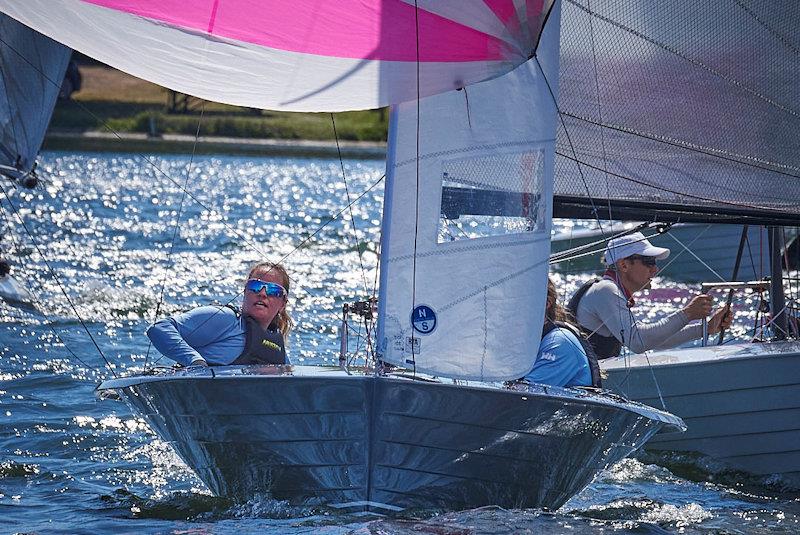 Caroline Gould and Livvy Bell, first run, first race - Merlin Rocket Allen South East series at Fishers Green - photo © Rob O'Neill
