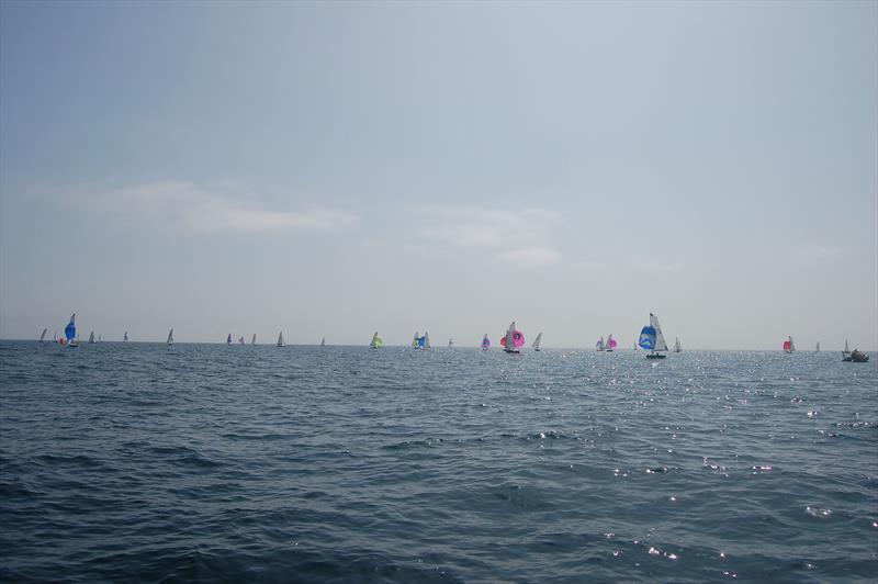 Merlin Rocket Aspire National at Looe Day 3 photo copyright Alex Pausey taken at Looe Sailing Club and featuring the Merlin Rocket class