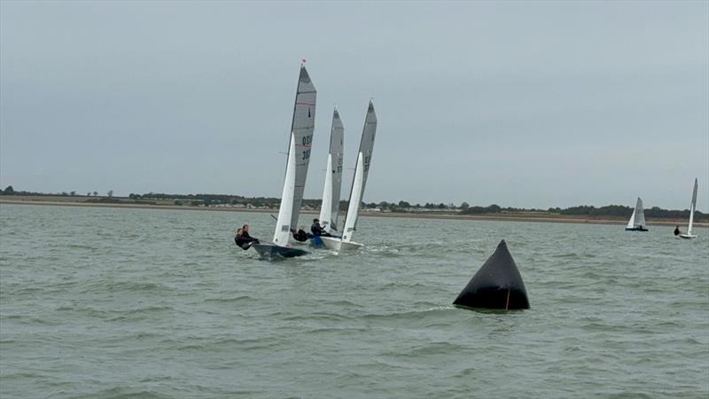 Approaching the windard mark during the Merlin Rocket Women's Championship at Brightlingsea photo copyright Andy Bines & Lulu Freeman taken at Brightlingsea Sailing Club and featuring the Merlin Rocket class