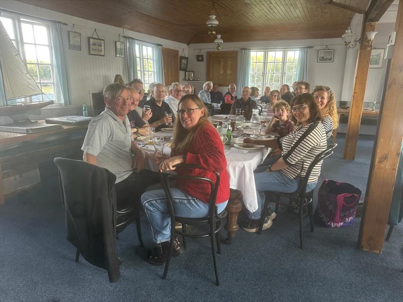 Post sailing dinner during the Merlin Rocket HD Sails Midland Circuit, Classic Series and Craftinsure Vintage Series at Trent Valley photo copyright TVSC taken at Trent Valley Sailing Club and featuring the Merlin Rocket class