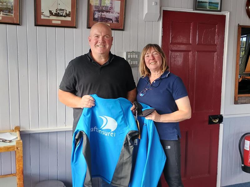 Stuart Jenkins and Nicola Scaddan win the Vintage fleet during the Merlin Rocket HD Sails Midland Circuit, Classic Series and Craftinsure Vintage Series at Trent Valley photo copyright TVSC taken at Trent Valley Sailing Club and featuring the Merlin Rocket class
