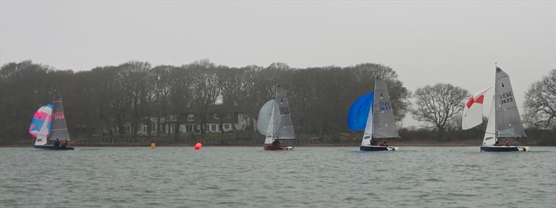 Chichester YC 2026 Snowflake Series day 5 photo copyright Kathy McHale and Katie Merryfield-Day taken at Chichester Yacht Club and featuring the Merlin Rocket class