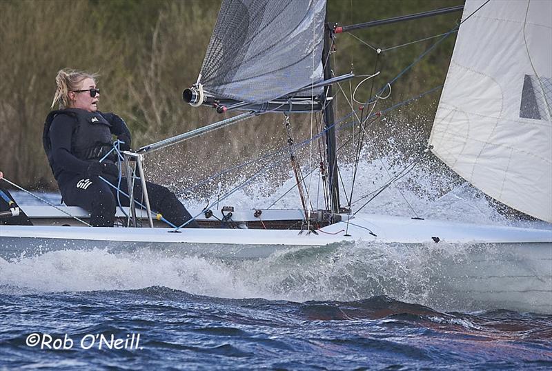 Breeze on for Jess Copper during the Allen South East Merlin Rocket event at Broadwater Sailing Club - photo © Rob O'Neill