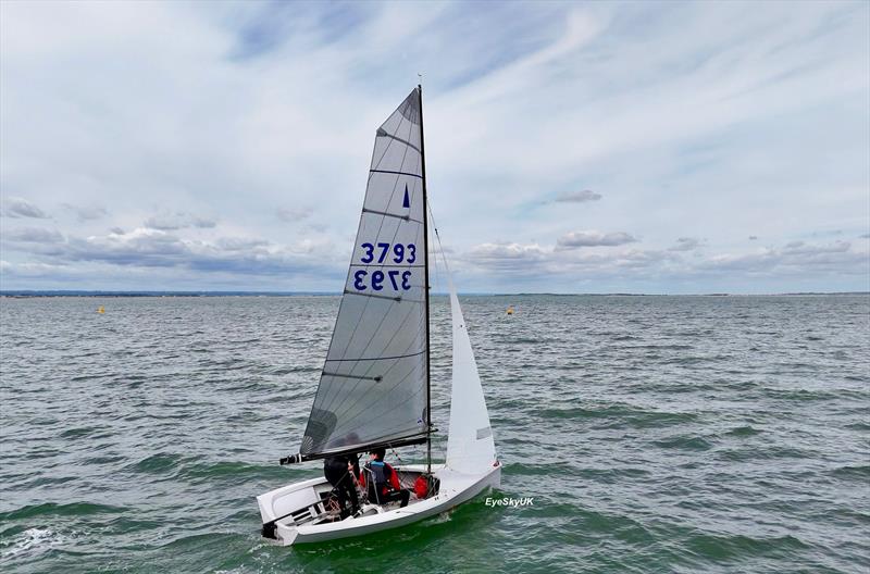 James Goodfellow and George Major sailing out to the start - Merlin Rocket Craftinsure Silver Tiller at Whitstable - photo © Ayhan Betez / Eye Sky UK
