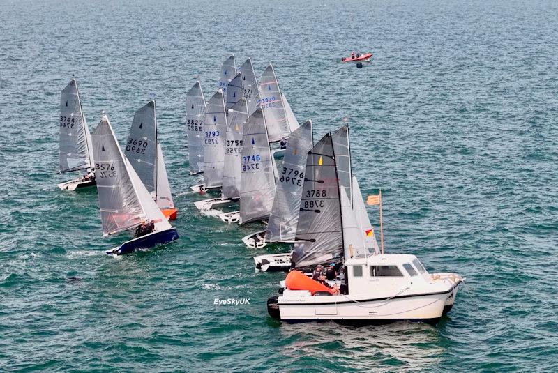 Commitee Boat start - Merlin Rocket Craftinsure Silver Tiller at Whitstable - photo © Ayhan Betez / Eye Sky UK