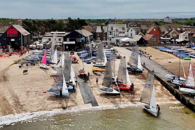 Hoisting the sails - Merlin Rocket Craftinsure Silver Tiller at Whitstable - photo © Ayhan Betez / Eye Sky UK