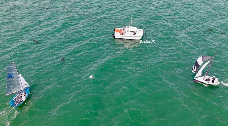 View from above - Merlin Rocket Craftinsure Silver Tiller at Whitstable - photo © Ayhan Betez / Eye Sky UK