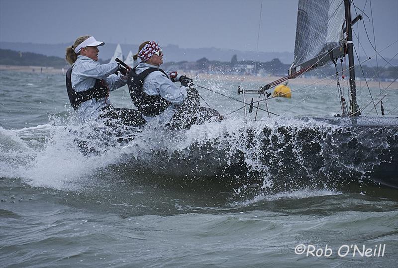 Storm Nutall and Sally Wakefield - Merlin Rocket Craftinsure Silver Tiller at Hayling Island - photo © Rob O'Neill