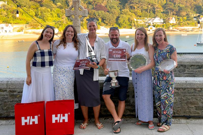 Top three teams at Helly Hansen Merlin Rocket Week at Salcombe - photo © Lucy Burn