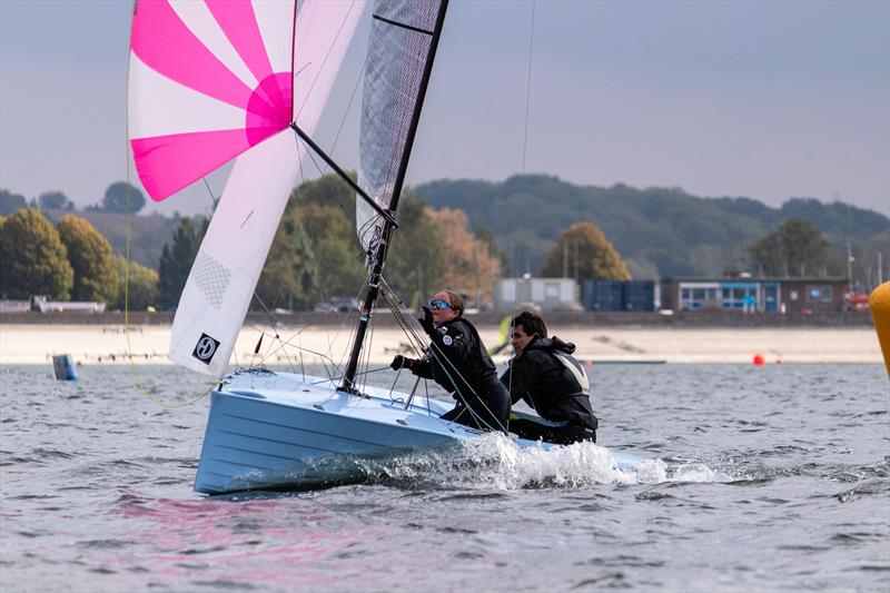 Alex Jackson and Rebecca Videlo working the pressure on day 2 - Allen Merlin Rocket Inlands at Oxford - photo © Matthew Bell