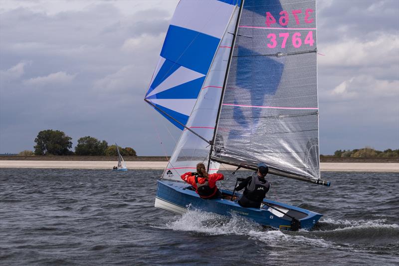 Tom Lonsdale and Emily Batterton taking off on day 2 - Allen Merlin Rocket Inlands at Oxford - photo © Matthew Bell