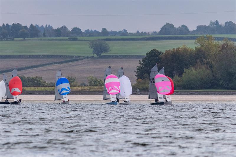 The leading pack working their way down the run on day 2 - Allen Merlin Rocket Inlands at Oxford - photo © Matthew Bell