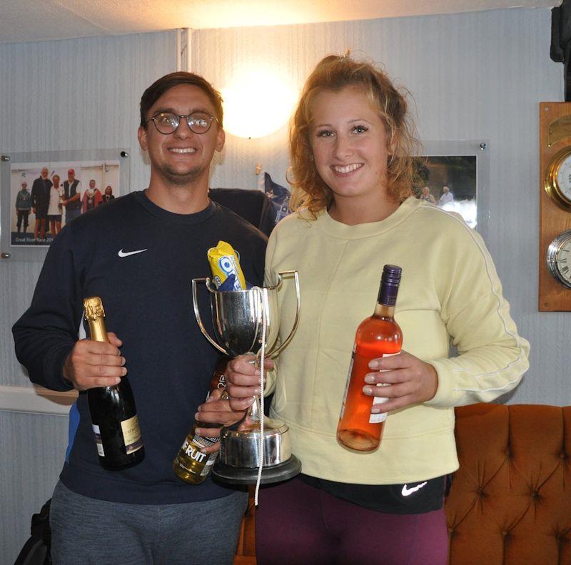 Rheanna Pavey and Andy Pugh win the Micro Tonner Championships at Stour photo copyright Philip Cunningham taken at Stour Sailing Club and featuring the Micro Tonner class