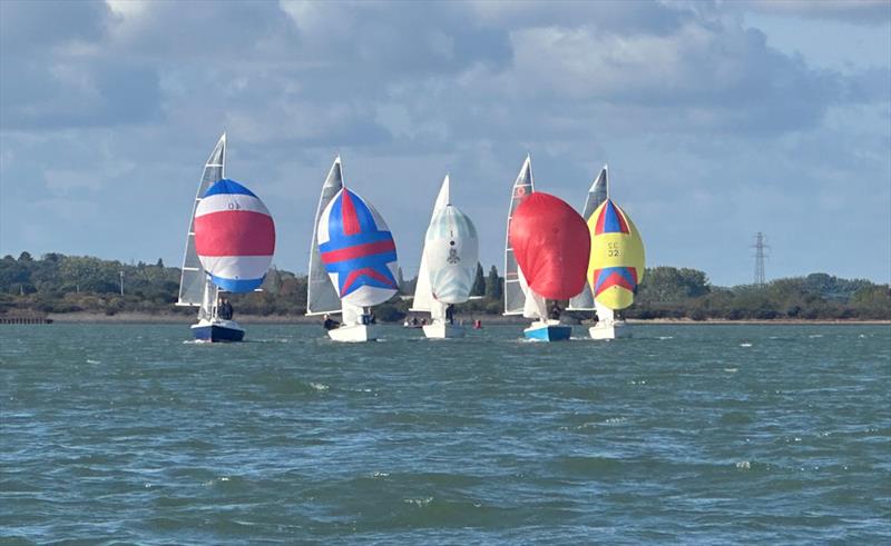 A close downwind leg - Micro and Gem Championships at Stour - photo © Jenny Pavey