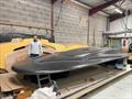 Gibbons-Neff at JPS Production in La Trinité-sur-Mer, France, inspecting the build process of his new prototype Classe Mini &copy; Manon Le Guen