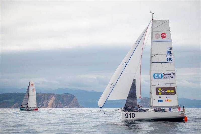 Irish solo sailor Tom Dolan during the Transgascogne Race photo copyright Christophe Launay taken at  and featuring the Mini Transat class