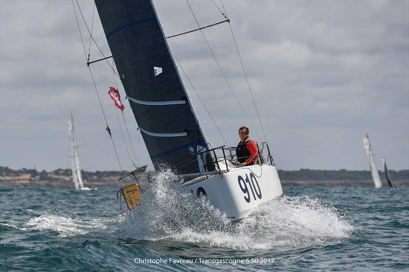 Irish solo sailor Tom Dolan during the Transgascogne Race photo copyright Christophe Favreau / www.christophefavreau.com taken at  and featuring the Mini Transat class