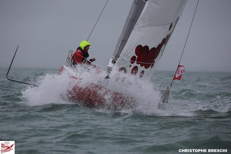 A rainy start in La Rochelle for the Mini-Transat La Boulangère photo copyright Christophe Breschi / www.breschi-photo-video.com taken at  and featuring the Mini Transat class