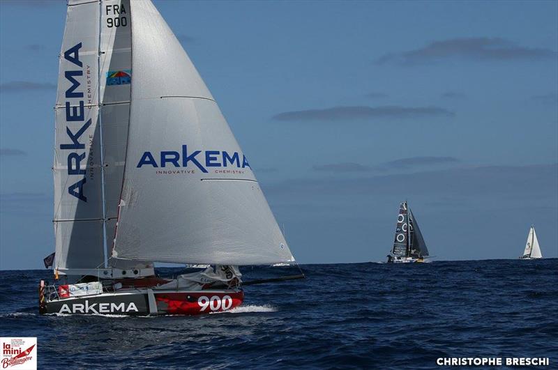 Mini-Transat La Boulangère Leg 2 start photo copyright Christophe Breschi / www.breschi-photo-video.com taken at  and featuring the Mini Transat class