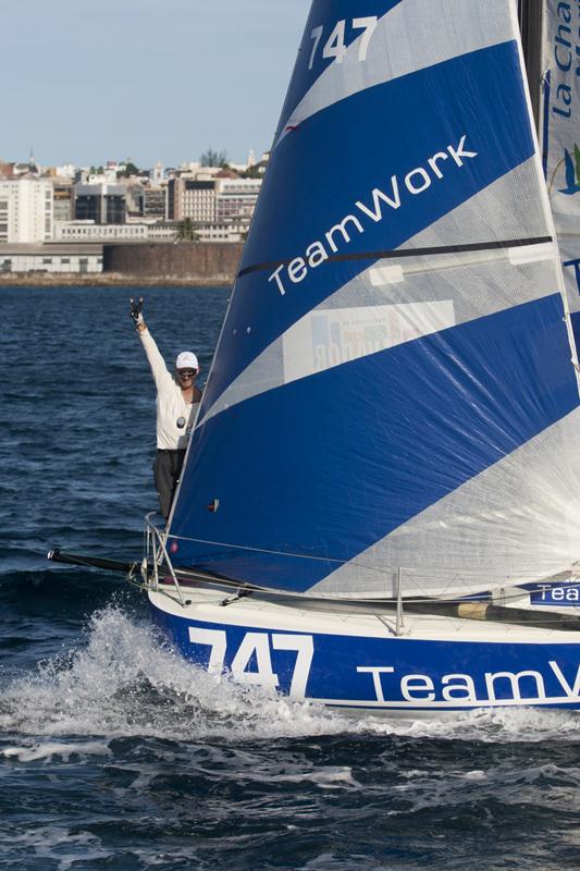 David Raison wins the Transat 6.50 on his innovative boat TeamWork Evolution photo copyright C. Breschi taken at  and featuring the Mini Transat class