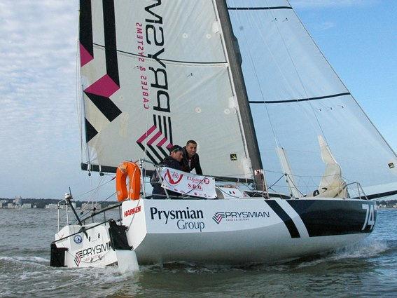 Giancarlo Pedote and Sébastien Josse on Prysmian 747 finish 2nd in the Demi Clé 6.50 photo copyright Stefania Salucci taken at  and featuring the Mini Transat class