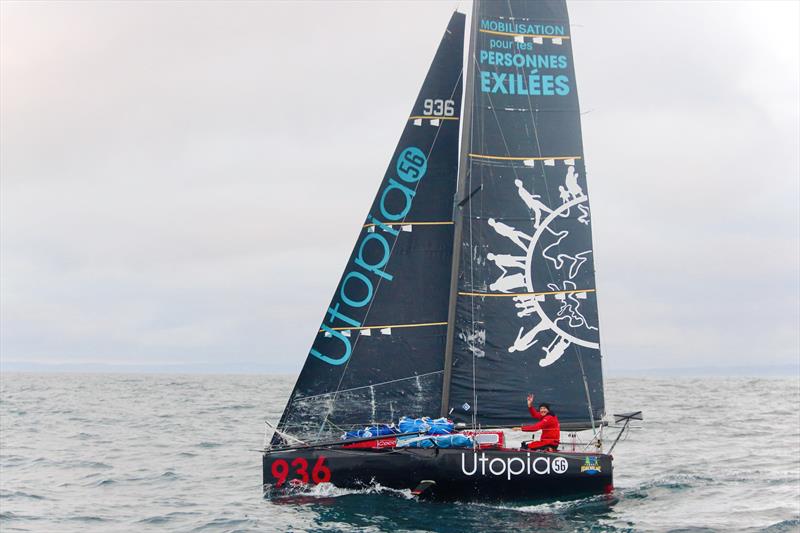 Jay Thompson completes the Transatlantic Record in a Mini 6.50 photo copyright Thornton Cohen taken at  and featuring the Mini Transat class