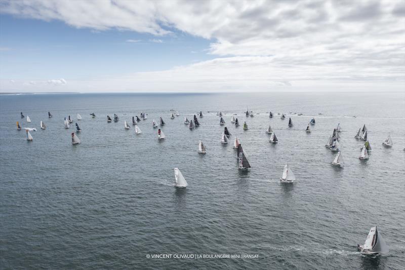 La Boulangère Mini Transat 2023 race start - photo © Vincent Olivaud / La Boulangère Mini Transat