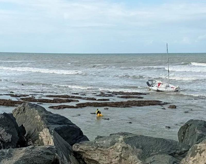 Ambre first Mini on the rocks photo copyright Ambre Hasson taken at  and featuring the Mini Transat class