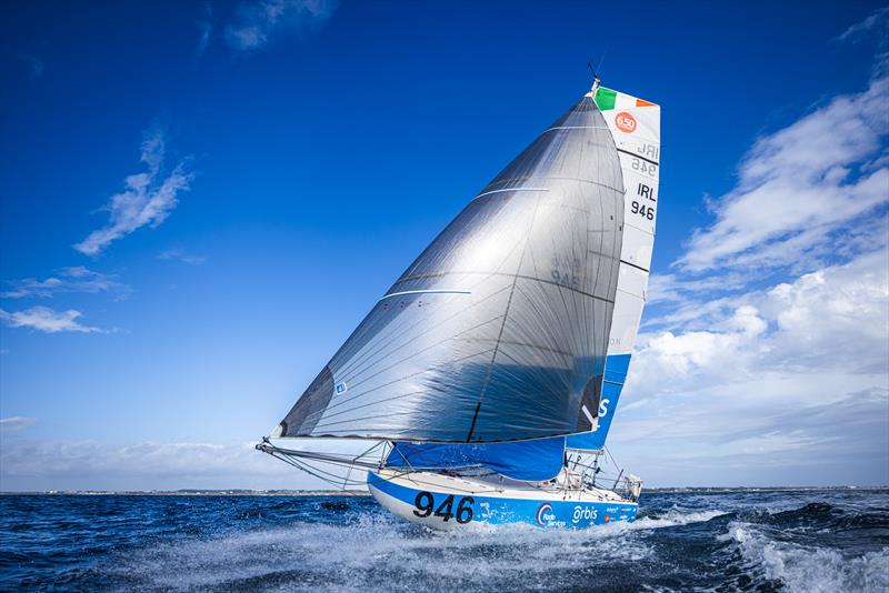 Mark O'Connor aboard his Mini 6.50 yacht - photo © Georgia Schofield