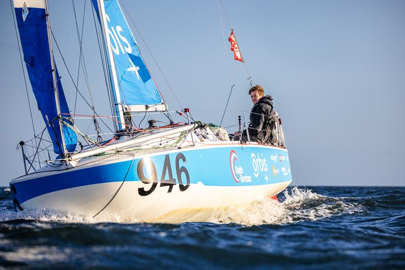 Mark O'Connor aboard his Mini 6.50 yacht photo copyright Georgia Schofield taken at  and featuring the Mini Transat class
