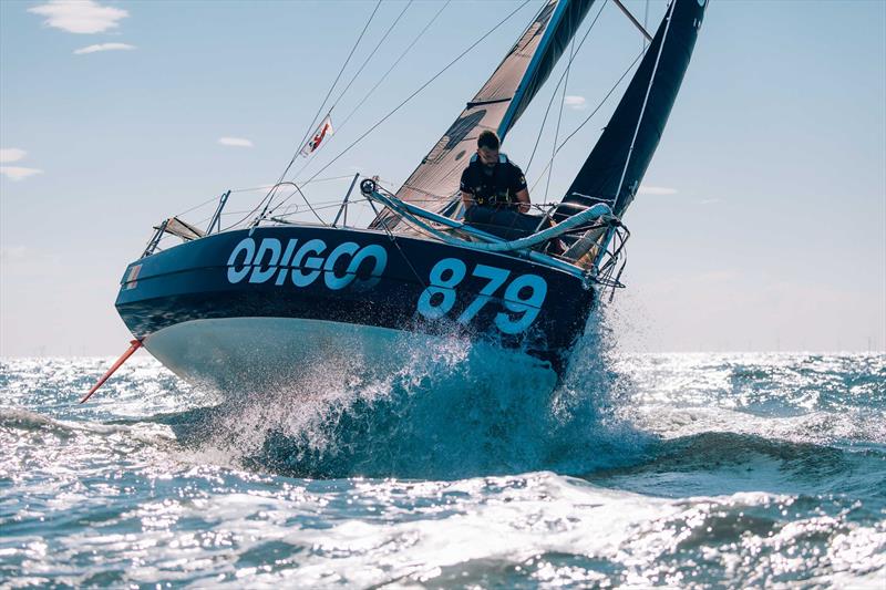 Quentin Debois in the starting blocks in Cadiz for his attempt to break the Transatlantic record - photo © Jean-Baptiste D'enquin