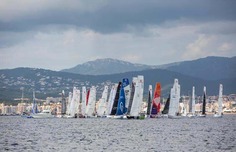 Mini 6.50 fleet at Sandberg PalmaVela photo copyright Laura G. Guerra taken at Real Club Náutico de Palma and featuring the Mini Transat class