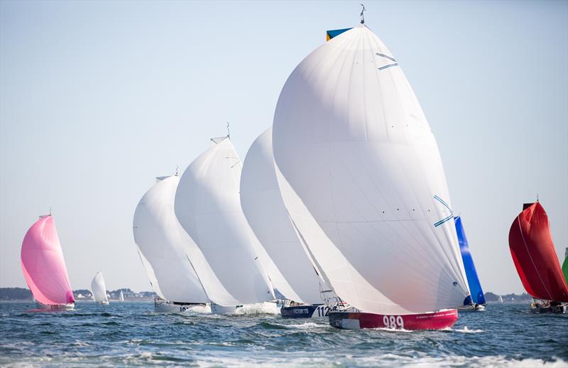 Mini en Mai 2026 undeway photo copyright Manon Le Guen taken at Société Nautique de La Trinité-sur-Mer and featuring the Mini Transat class