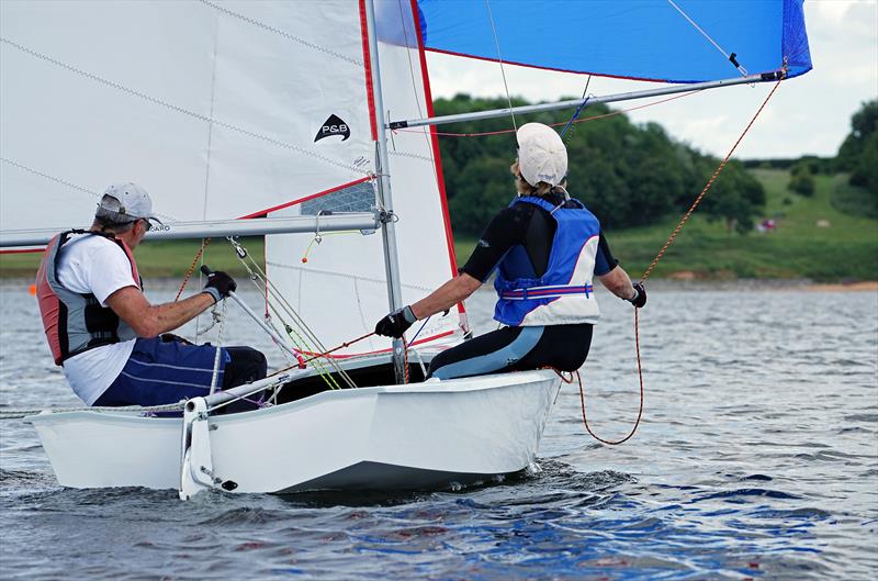 David and Jean Reed racing at the Miracle Inland Championships at Burton 2015 photo copyright Kevan Bloor taken at Burton Sailing Club and featuring the Miracle class