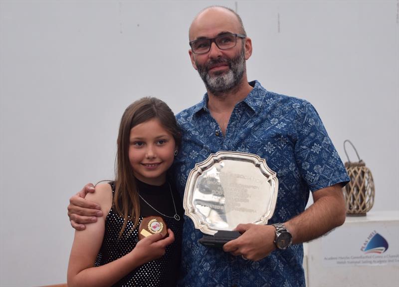 Miracle Nationals at Pwllheli: Bronze Fleet winners Ian and Lilly Brown photo copyright Brian Jones taken at Plas Heli Welsh National Sailing Academy and featuring the Miracle class