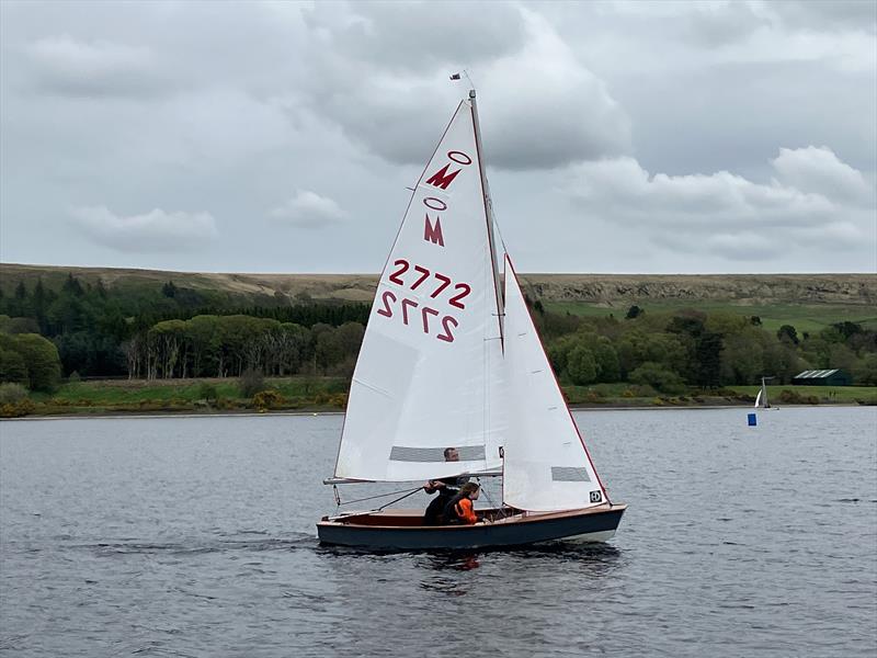 2023 Miracle Northerns at Delph - Saturday race 2: Simon & Lucy clear ahead photo copyright Chris Ball taken at Delph Sailing Club and featuring the Miracle class