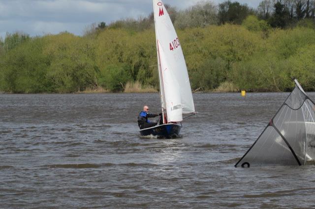 1st doublehanded Dave Thomas and Shan Stapley in the Border Counties Midweek Series at Windsford Flash photo copyright Brian Herring taken at Winsford Flash Sailing Club and featuring the Miracle class