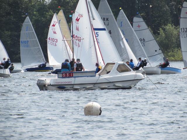 Gusts start during the Border Counties Midweek Sailing Series at Shropshire Sailing Club photo copyright Brian Herring taken at Shropshire Sailing Club and featuring the Miracle class
