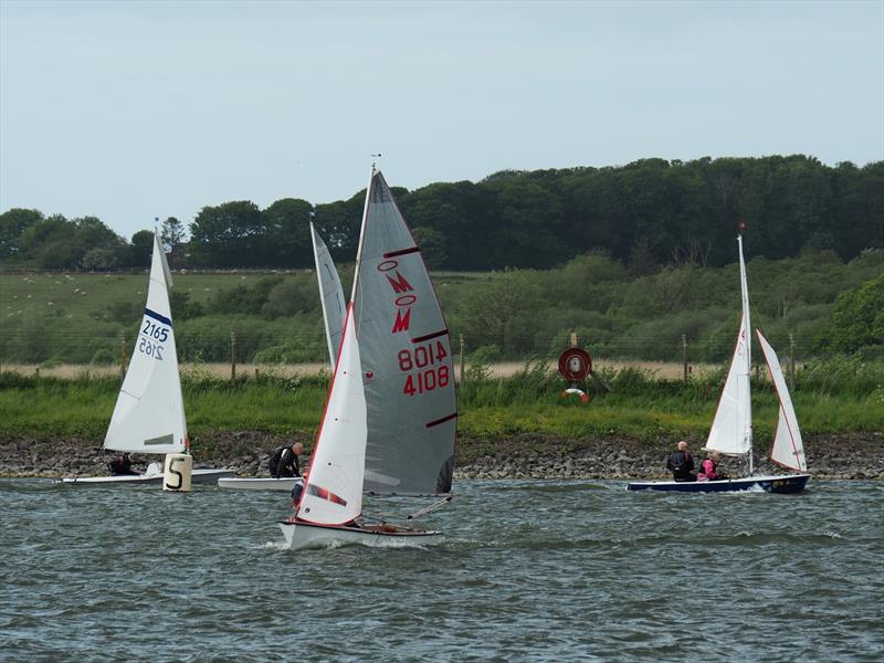 Octegenarian Geoff with Chris during the Border Counties Midweek Sailing at Shotwick Lake - photo © John Nield
