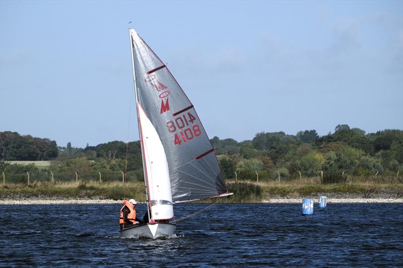 Geoff and Dav having a great sail out during the Miracle Welsh Area Championship at Shotwick Lake photo copyright Ian Clowes taken at Shotwick Lake Sailing and featuring the Miracle class